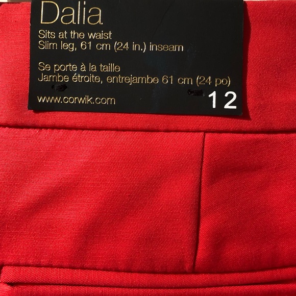 Sz12 $22 dalia cropped coral pants - Picture 8 of 11